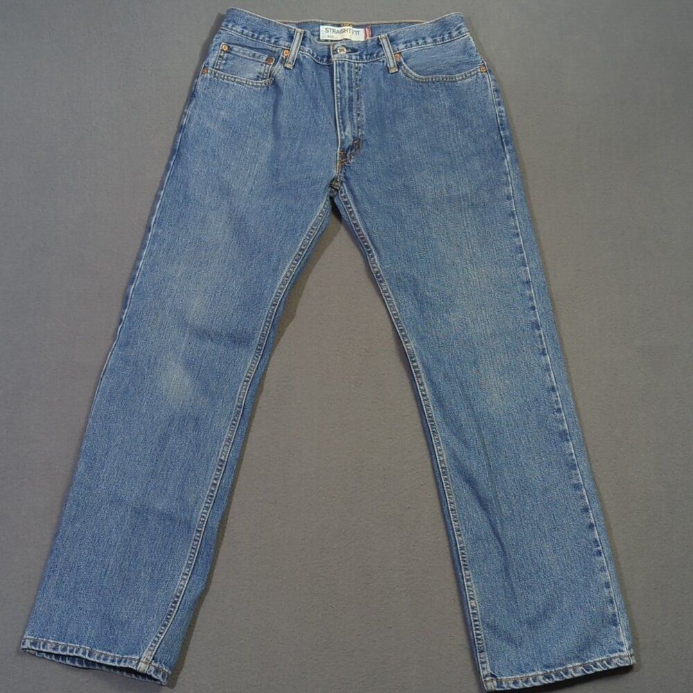 Levi's Jeans Men's 33x32 Fits 32x31 Blue 505 Regular Fit Straight Leg Denim